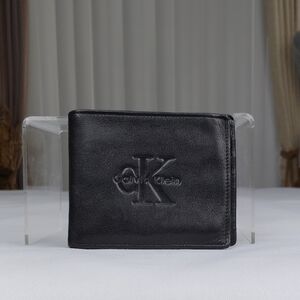 Calvin Klein Black Leather Bi-Fold Wallet
